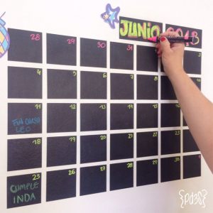 Par de 3 Studio Shop calendario mensual vinilo