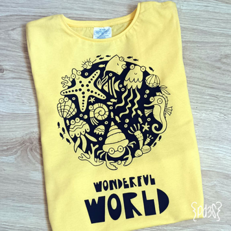 Par de 3 studio camiseta infantil wonderful world