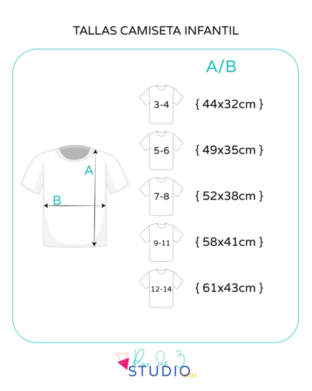 Par de 3 Studio Talla camisetas infantiles