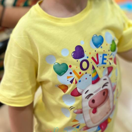 Par de 3 Studio camiseta unicornio love