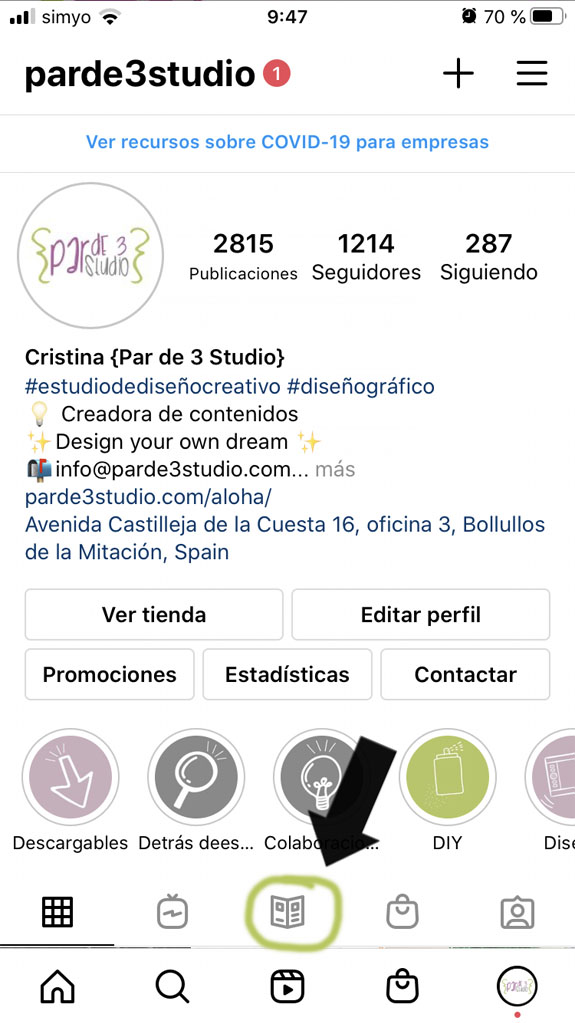 Par de 3 studio guias instagram