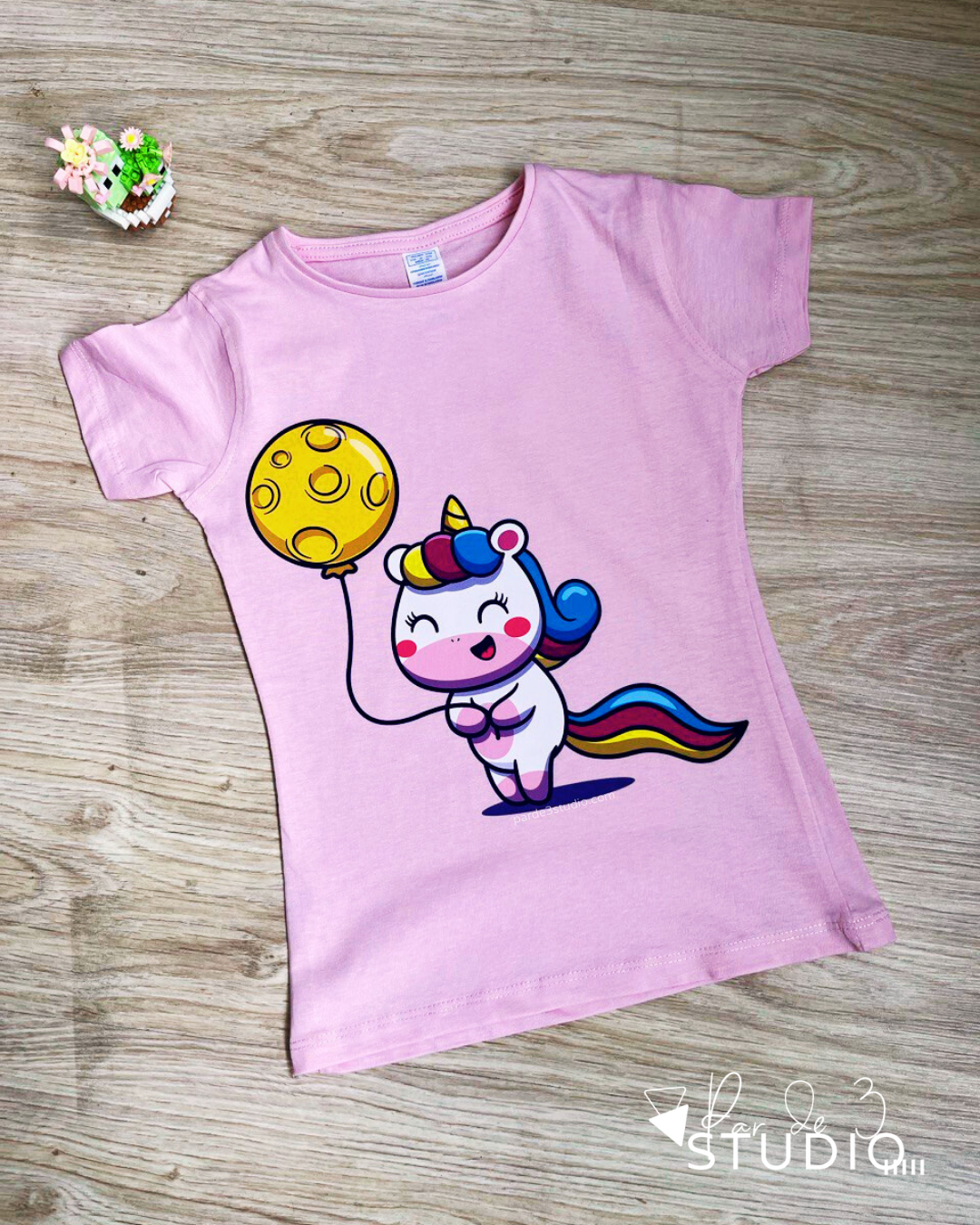 Par de 3 Studio camiseta unicornio