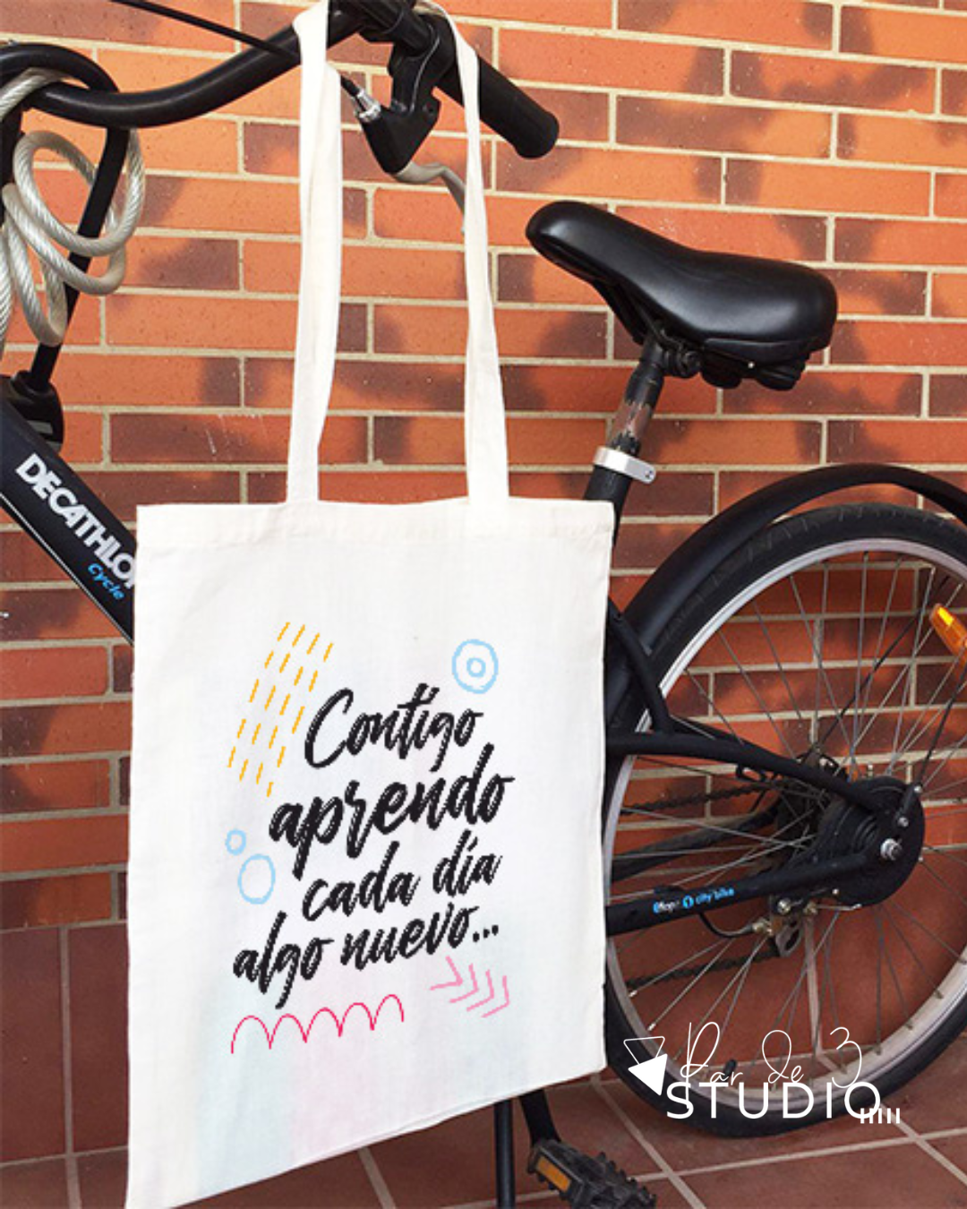 Par de 3 Studio fin de curso tote bag