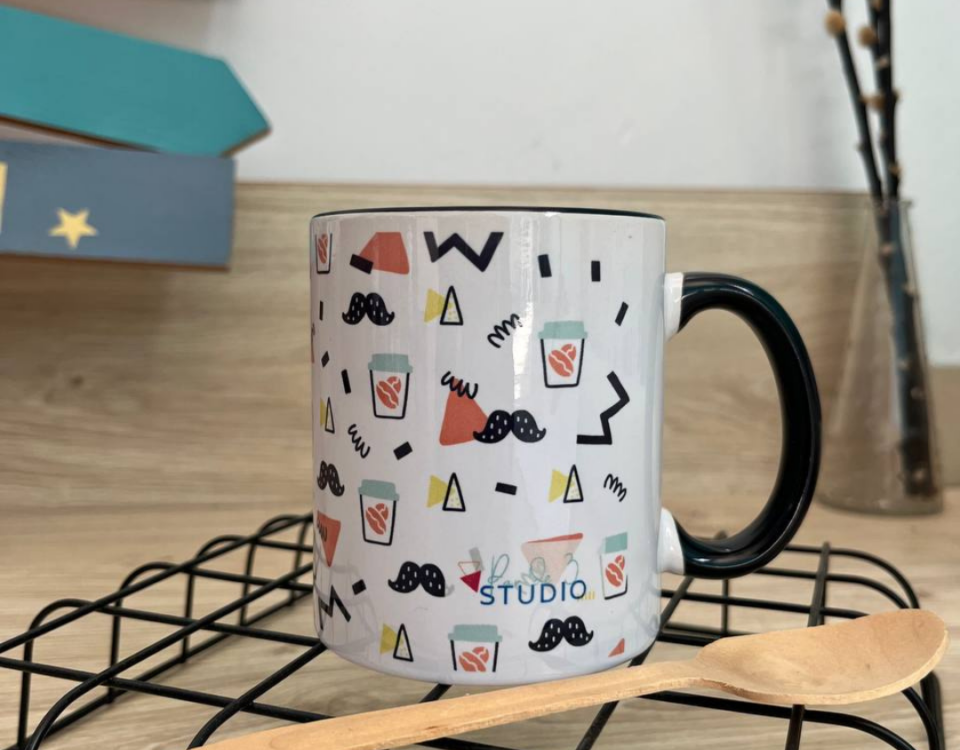 Par de 3 Studio taza personalizada