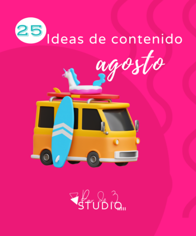 Par de 3 Studio Calendario contenidos agosto 2025