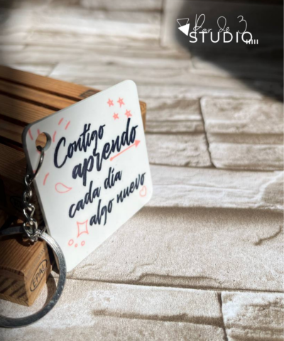 Par de 3 Studio llavero personalizado
