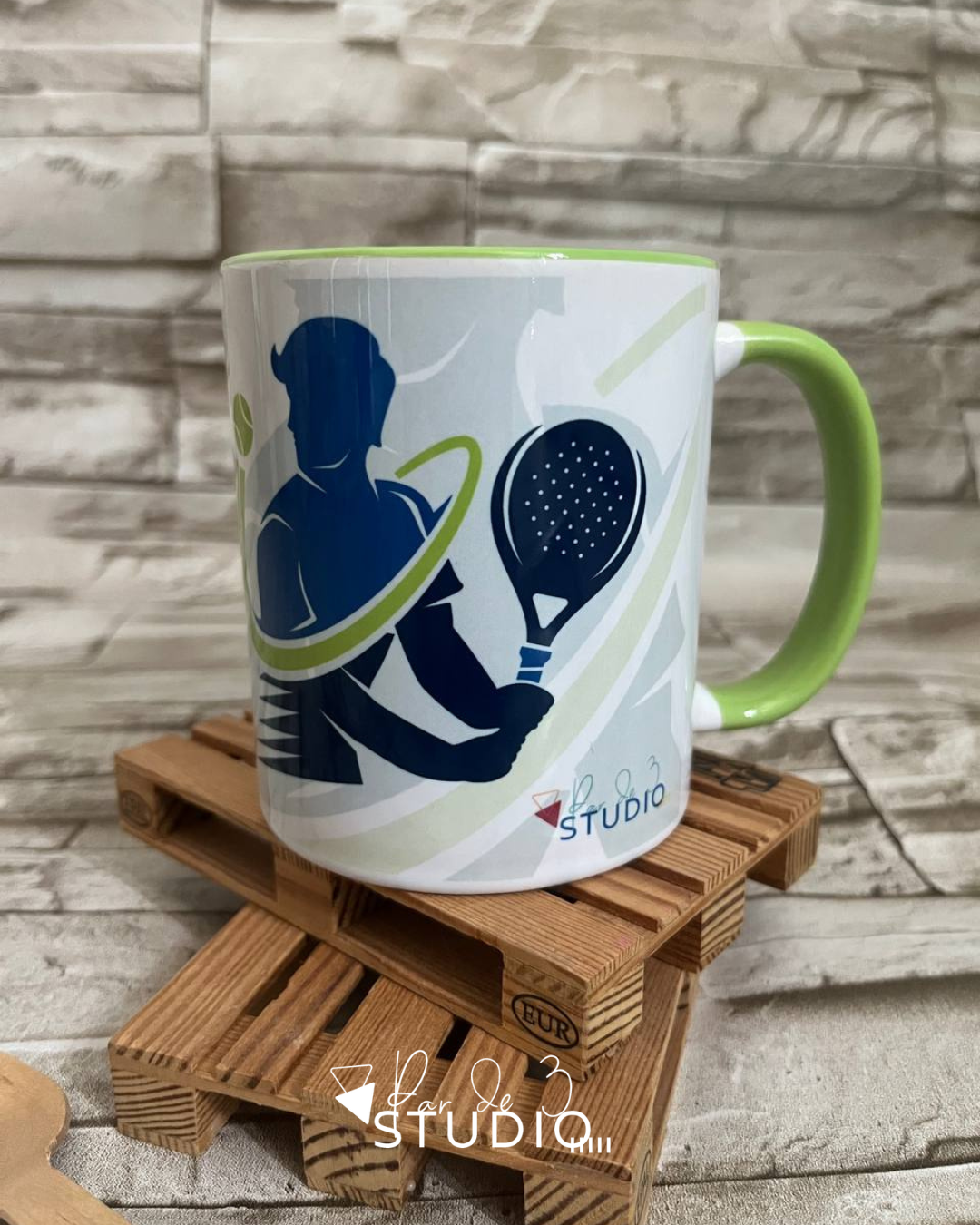 Par de 3 Studio taza personalizada