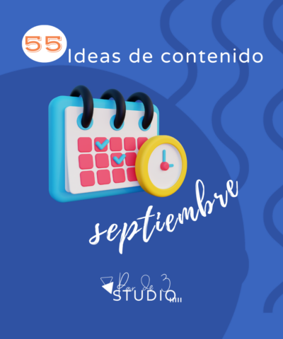 Par de 3 Studio Calendario contenidos septiembre