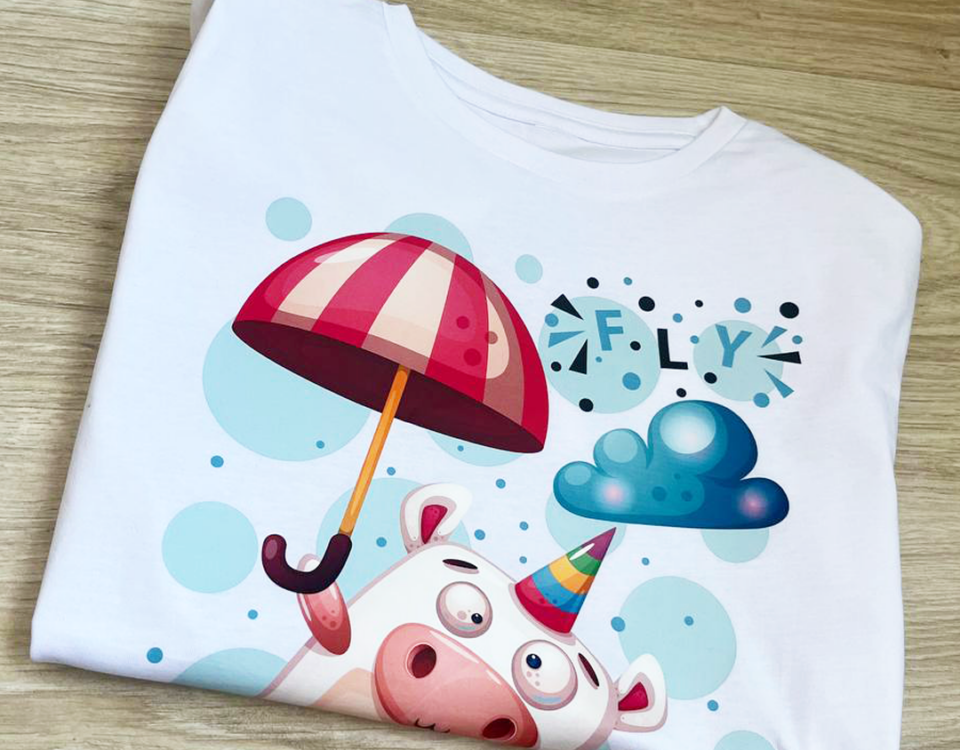 Par de 3 Studio camiseta unicornio fly