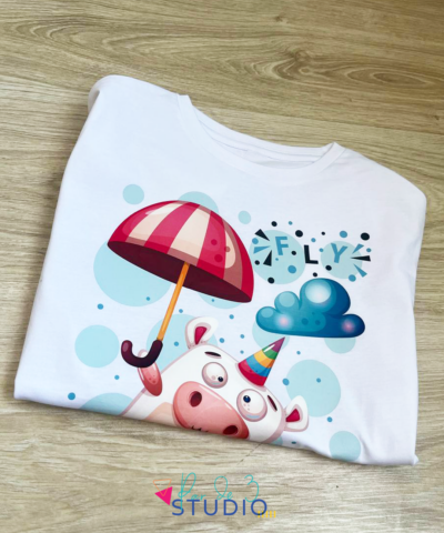Par de 3 Studio camiseta unicornio fly