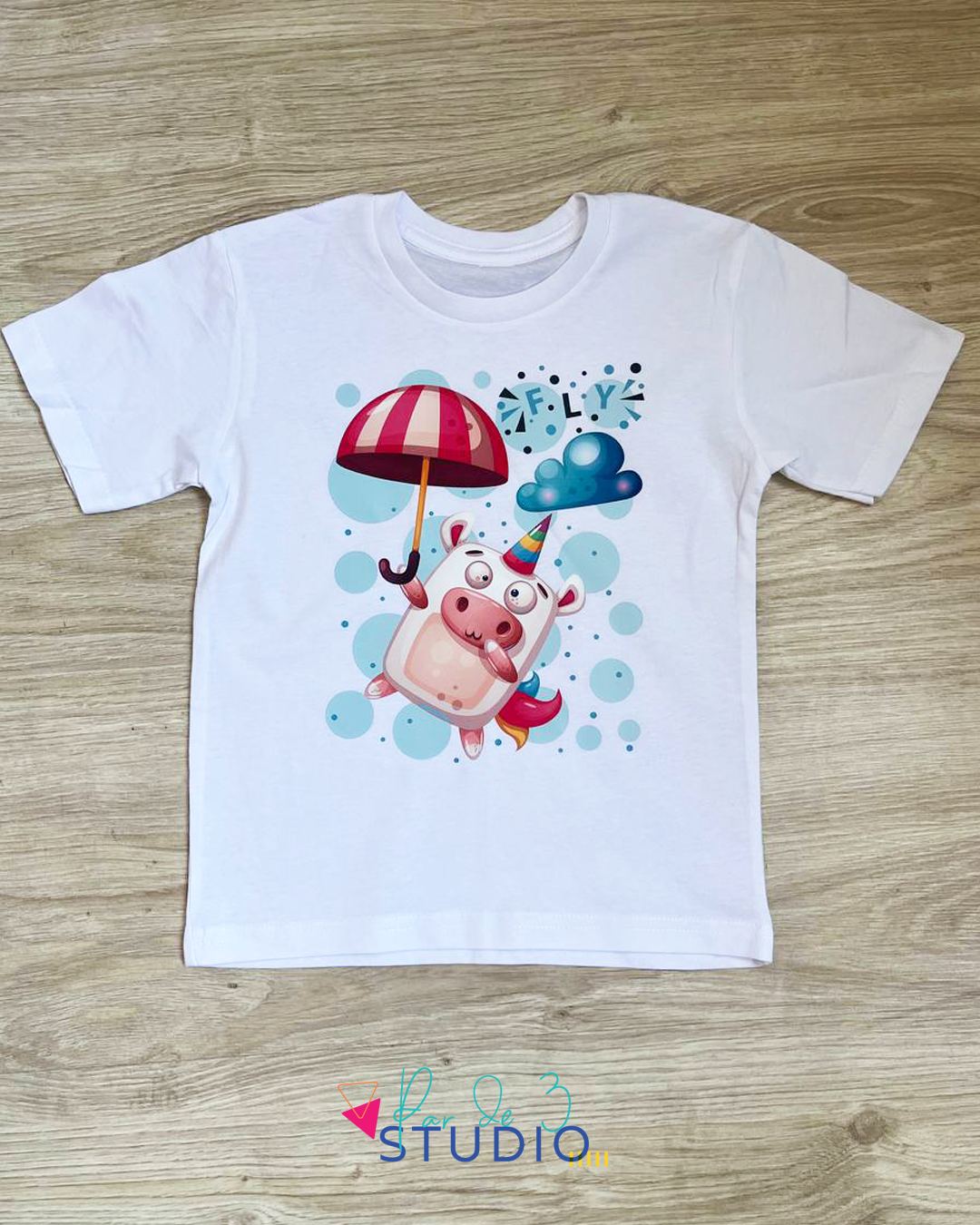 Par de 3 Studio camiseta unicornio fly