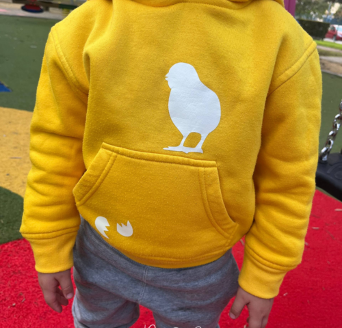 Par de 3 Studio sudadera infantil pollito amarilla